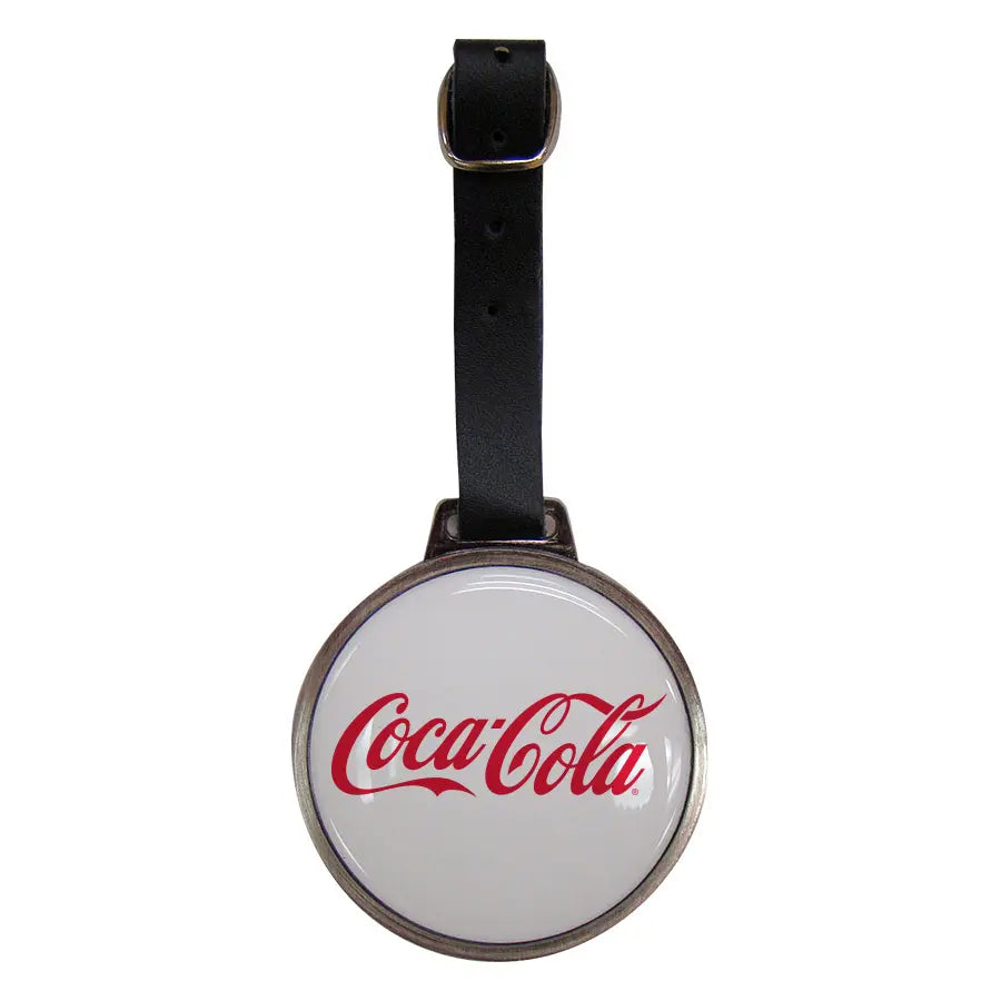 Round Metal Bag Tag with Domed Logo
