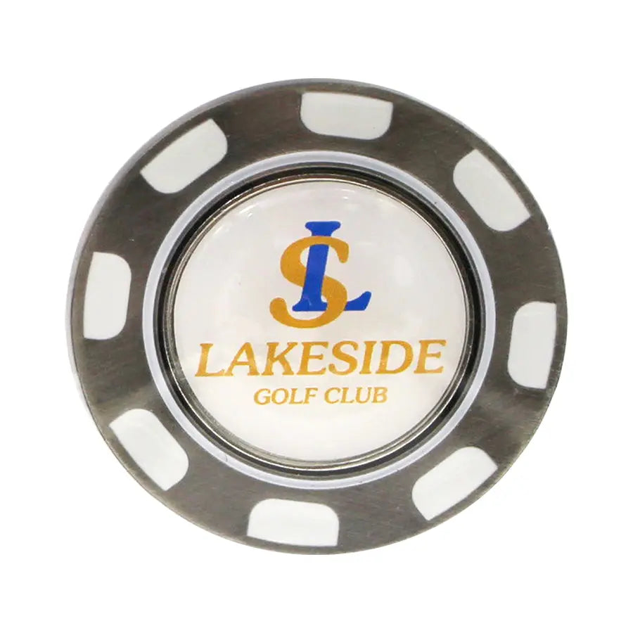 Metal Poker Chip with Removable Ball Marker
